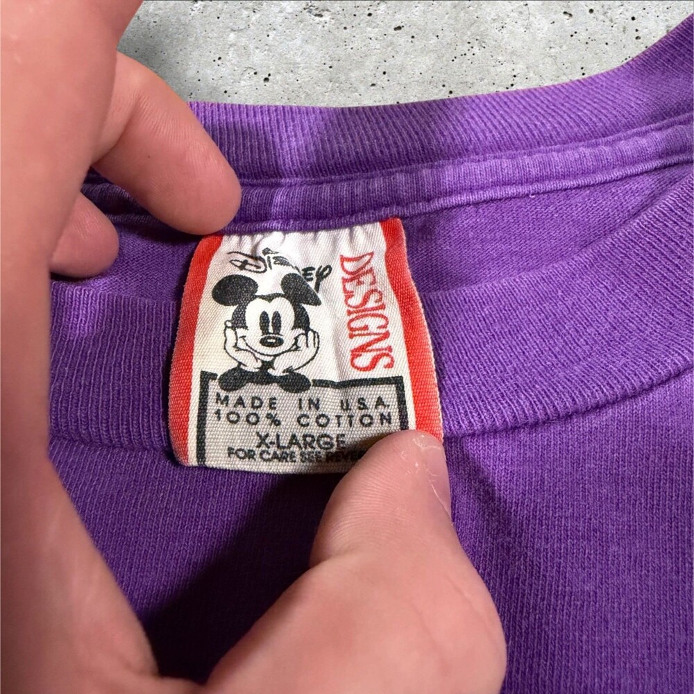 Vintage 90s Disney Designs Magic Music Days Shirt XL Made In USA Purple - Picture 7 of 8